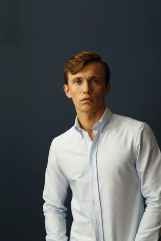 Appearance-Alle-Skjorter-God-Kvalitet-Skjorter-Jakker-Troejer-Polo-Oxford-Merino-Ansvarlig-Baeredygtig-Oekologisk-Hvide-Blaa-Stribet-Navy