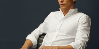 Appearance-Oxford-Shirt-Skjorte-Pure-White-Hvid-Herre-Toej-Bomuld-Business-Men-Maend