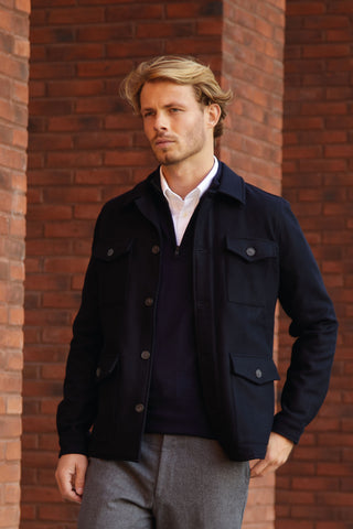Appearance-Uld-Wool-Jakke-Jacket-Jakker-Blazer-Overshirt-Skjortejakke-Blaa-Groen-Brun-Sand