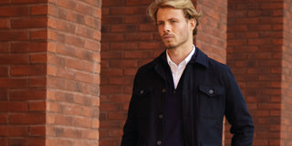 Appearance-Uld-Wool-Jakke-Jacket-Jakker-Blazer-Overshirt-Skjortejakke-Blaa-Groen-Brun-Sand