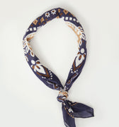 Appearance-An-Ivy-Bandana-Flower-Paisley-Ornaments-Navy-Blaa-Moerkeblaa-Moenster-Bomuld-Toerklaede-Scarf-Herre-Maend-Men