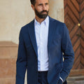 Appearance-An-Ivy-Brushed-Cotton-Blazer-Jacket-Jakke-Unstructured-Navy-Moerke-Blaa-Herre-Maend-Men