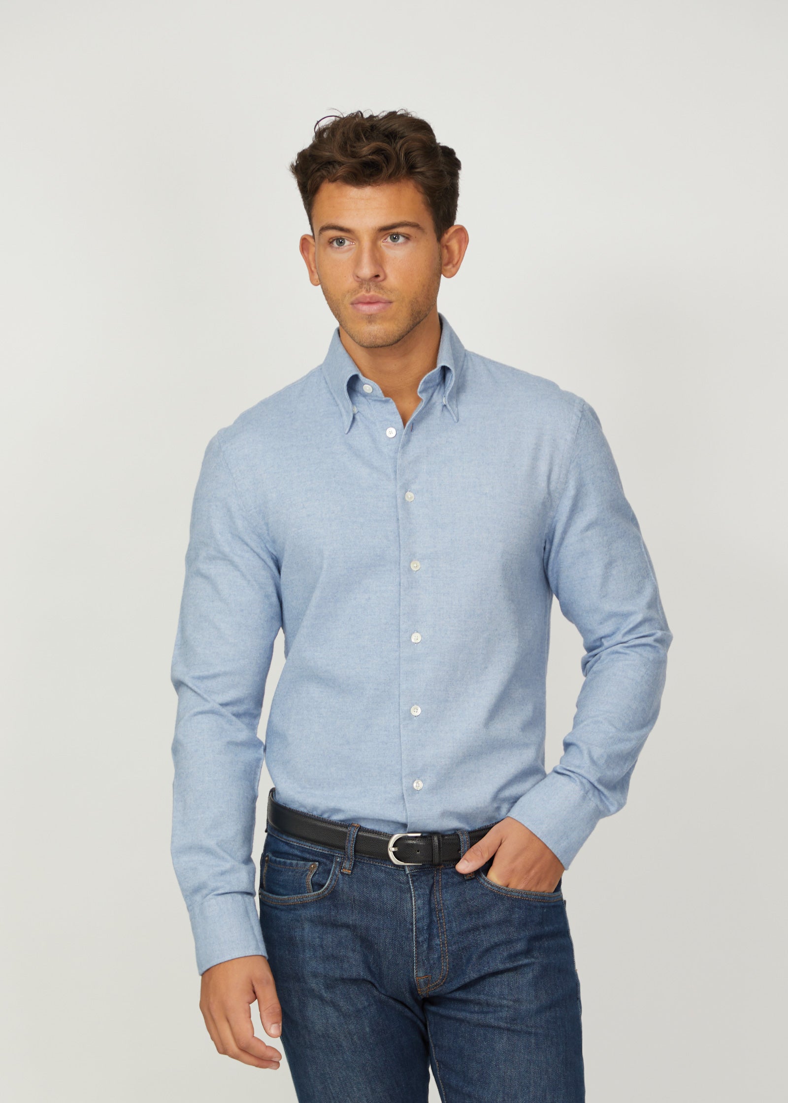 Appearance-Cashmere-Cotton-Shirt-Skjorte-Light-Blue-Lyse-Blaa-Bomuld-Herre-Maend