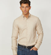 Appearance-Cashmere-Cotton-Shirt-Skjorte-Light-Camel-Lyse-Sand-Beige-Bomuld-Herre-Maend