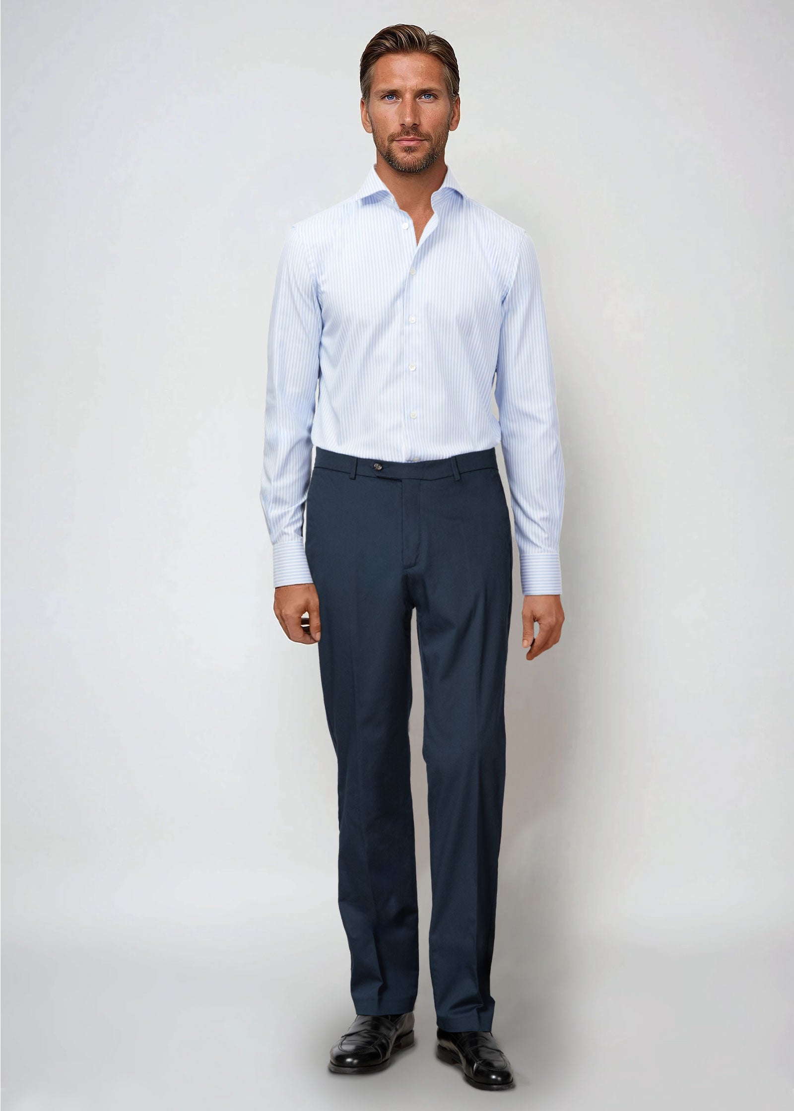 Regular-Fit Chino Trousers, Navy