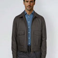 Appearance-An-Ivy-Flannel-Blouson-Jacket-Jakke-Brown-Brun-Vindtaet-Regntaet-Waterproof-Padded-Uld-Wool-Men-Maend-Herre