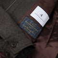 Appearance-An-Ivy-Flannel-Blouson-Jacket-Jakke-Brown-Brun-Vindtaet-Regntaet-Waterproof-Padded-Uld-Wool-Men-Maend-Herre