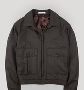 Appearance-An-Ivy-Flannel-Blouson-Jacket-Jakke-Brown-Brun-Vindtaet-Regntaet-Waterproof-Padded-Uld-Wool-Men-Maend-Herre