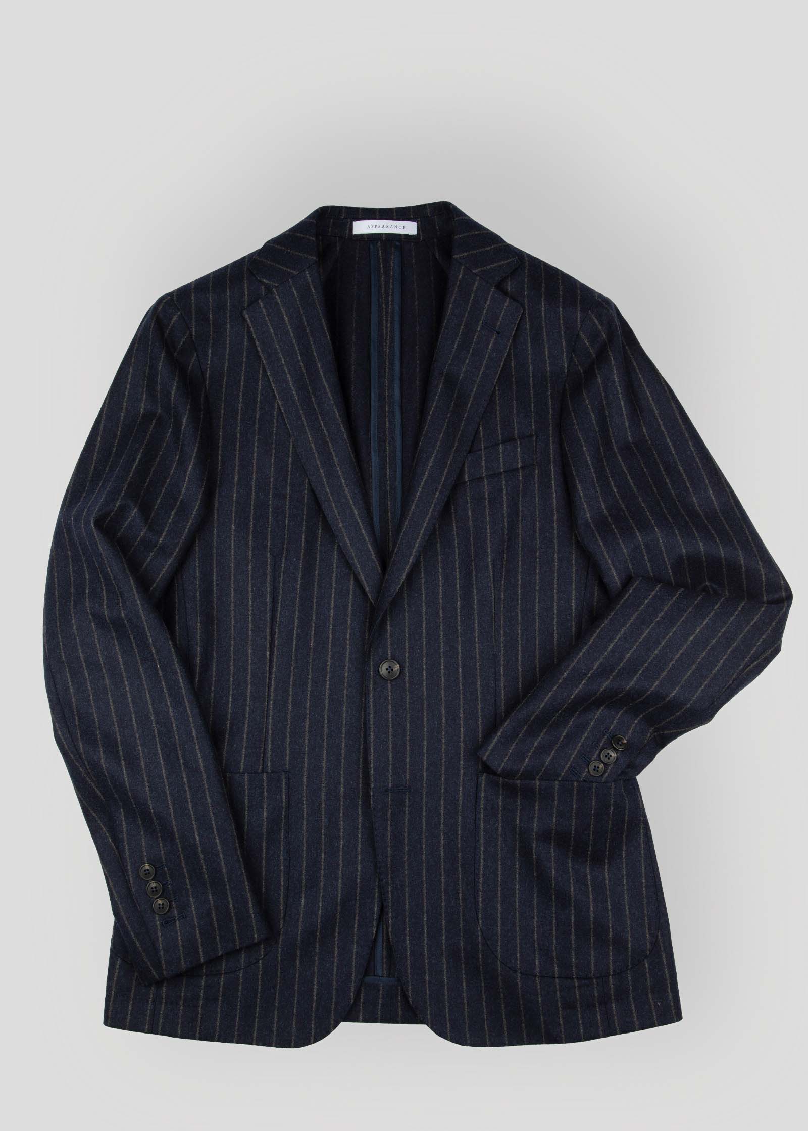 Appearance-An-Ivy-Flannel-Jacket-Blazer-Jakke-Navy-Moerkeblaa-Blaa-Herre-Maend-Men-Unstructured-Wool-Uld-Business-Kontor-Casual-Pullover-Sand-Halstørklæde-Scarfs