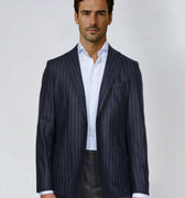 Appearance-An-Ivy-Flannel-Jacket-Blazer-Jakke-Navy-Moerkeblaa-Blaa-Herre-Maend-Men-Unstructured-Wool-Uld-Navy-Blå-Bukser-Chinos-Pullover-Business-Kontor