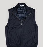 Appearance-An-Ivy-Flannel-Vest-Navy-Blaa-Moerkeblaa-Vindtaet-Regntaet-Waterproof-Padded-Gillet-Uld-Wool-Men-Maend-Herre-Men-Maend-Herre-Business-Casual-Kontor-Over-Tøj-Herre
