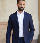 Appearance-An-Ivy-Hopsack-Jacket-Blazer-Jakke-Navy-Moerkeblaa-Blaa-Herre-Maend-Men-Krylfri-Uld-Wrinkle-Free