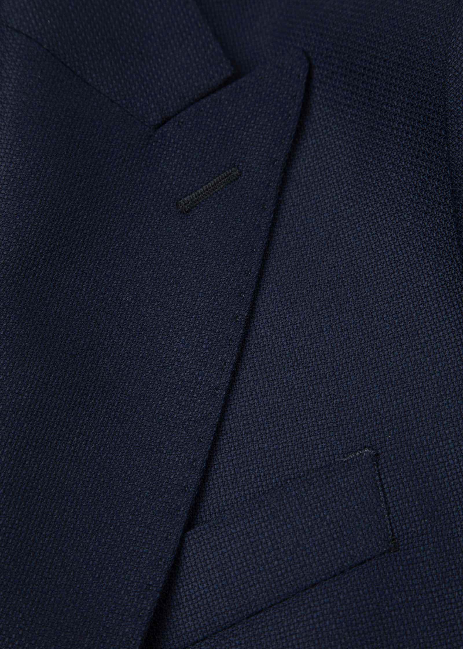 Appearance-An-Ivy-Hopsack-Jacket-Blazer-Peak-Lapel-Jakke-Navy-Moerkeblaa-Blaa-Herre-Maend-Men-Krylfri-Uld-Wrinkle-Free