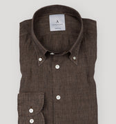 Appearance-An-Ivy-Linen-Shirt-Skjorte-Brun-Brown-Button-Down-Sommer-Maend-Herre-Men-Summer-Hoer
