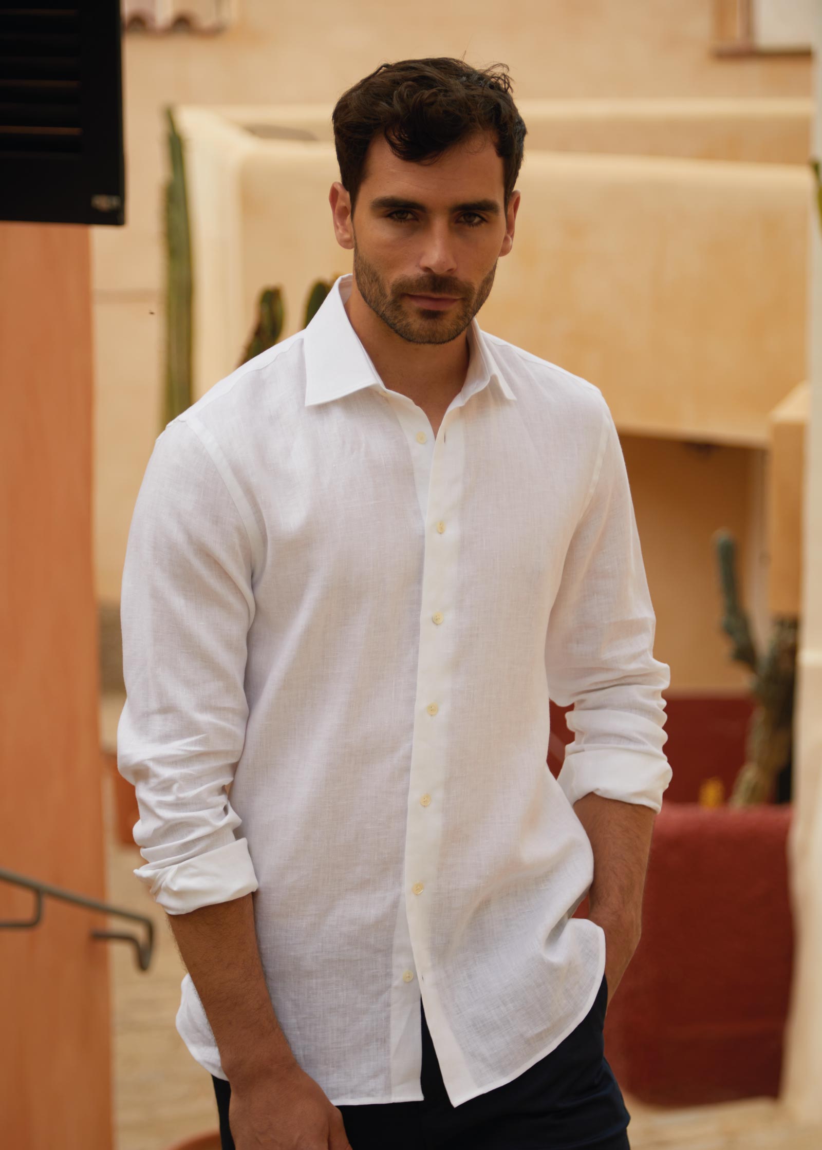 Linen Shirt, Pure White