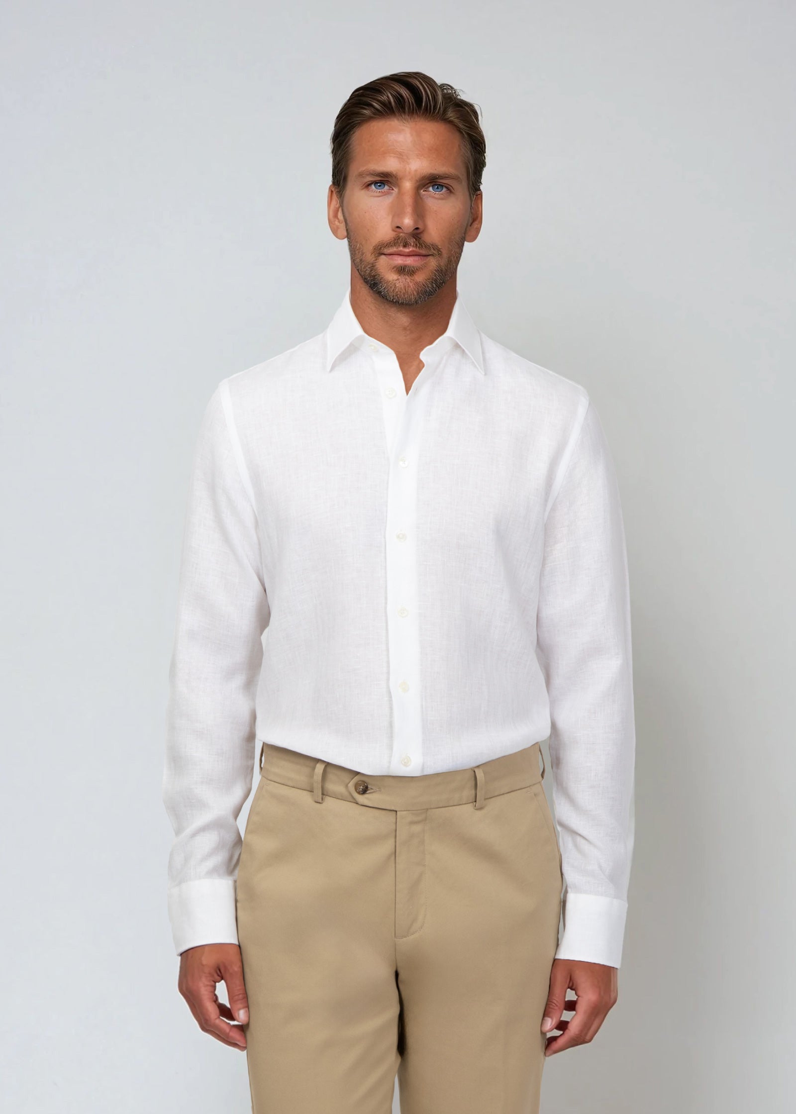 Linen Shirt, Pure White 