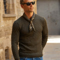 Appearance-An-Ivy-Merino-Cable-Sweater-Troeje-Strik-Striktroeje-Olive-Green-Groen-Kabel-Knit-Uld-Wool