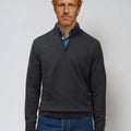 Appearance-An-Ivy-Merino-Half-Zip-Sweater-Troeje-Strik-Striktroeje-Knit-Uld-Wool-Dark-Grey-Graa-Moerkegraa-Herre-Maend