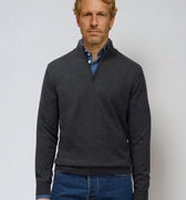 Appearance-An-Ivy-Merino-Half-Zip-Sweater-Troeje-Strik-Striktroeje-Knit-Uld-Wool-Dark-Grey-Graa-Moerkegraa-Herre-Maend