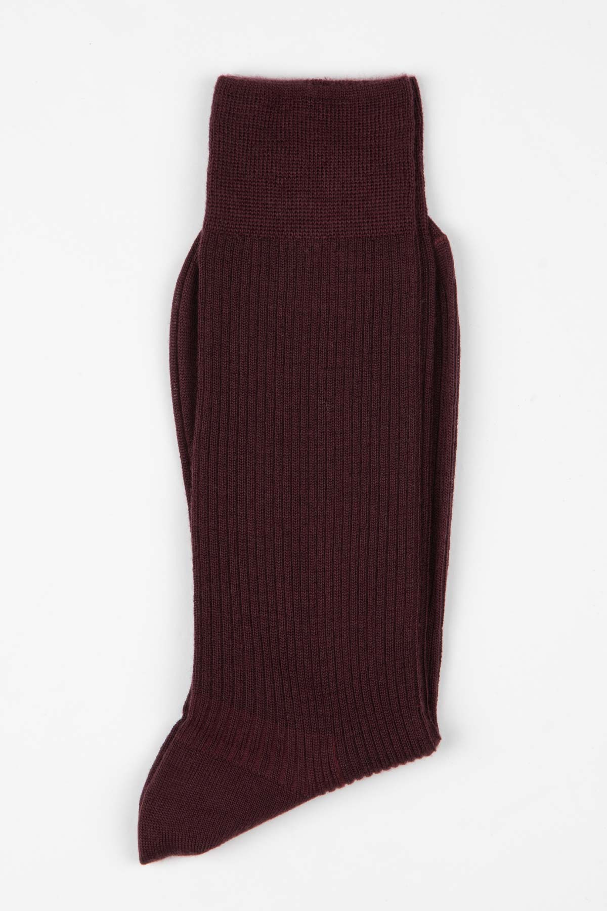 Appearance-An-Ivy-Merino-Ribbed-Socks-Sokker-Ribbede-Maend-Herre-Stroemper-Men-Bugundy-Moerke-Roed-Lilla-Uld-Wool-Jeans-Sorte-Loafers