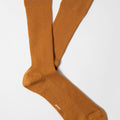 Appearance-An-Ivy-Merino-Ribbed-Socks-Sokker-Ribbede-Maend-Herre-Stroemper-Men-Burnt-Yellow-Gul-Uld-Wool