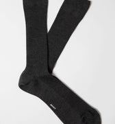 Appearance-An-Ivy-Merino-Ribbed-Socks-Sokker-Ribbede-Maend-Herre-Stroemper-Men-Charcoal-Dar-Grey-Moerke-Graa-Uld-Wool