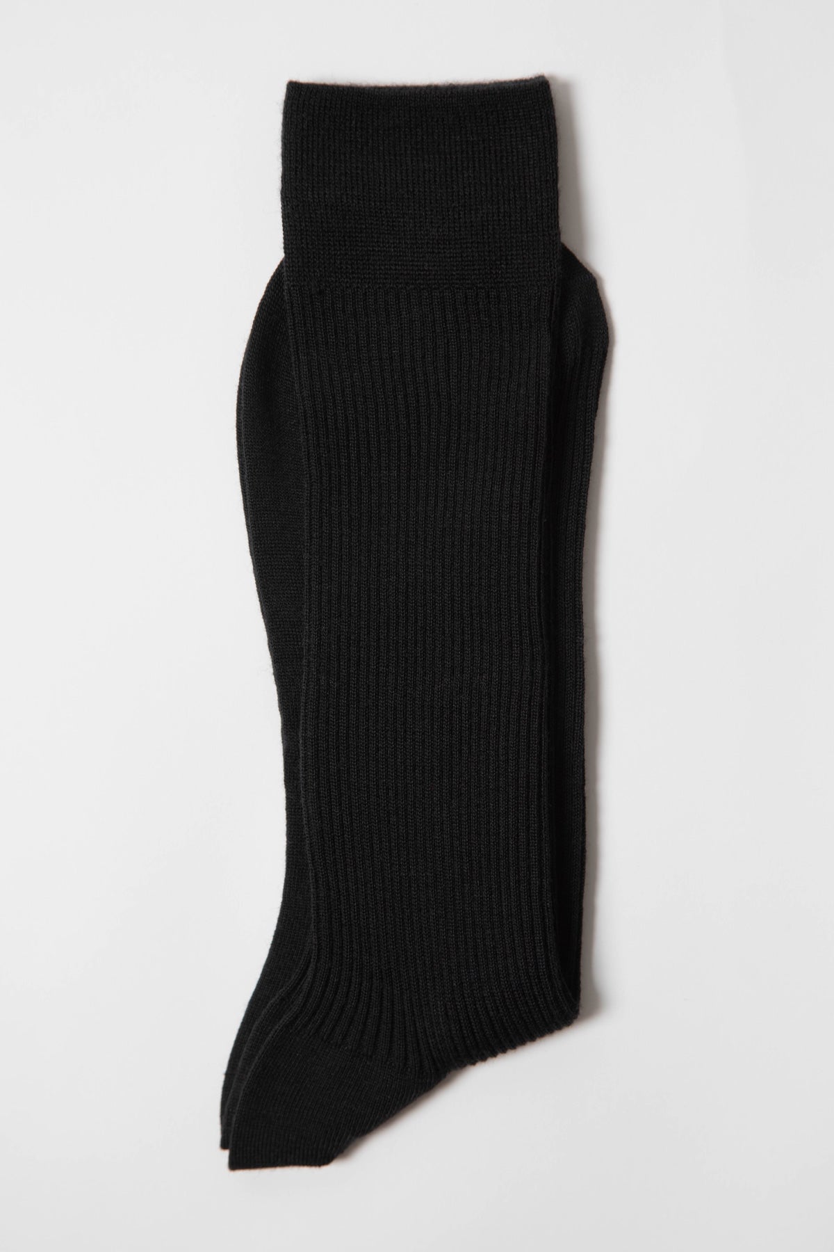 Appearance-An-Ivy-Merino-Ribbed-Socks-Sokker-Ribbede-Maend-Herre-Stroemper-Men-Sort-Black-Uld-Wool