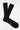 Black Ribbed Merino Socks