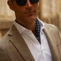 Appearance-An-Ivy-Navy-Flower-Artisan-Cube-Bandana-Scarf-Uld-Wool-Herre-Maend-Men-Moerke-Blaa