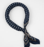 Appearance-An-Ivy-Navy-Flower-Artisan-Cube-Bandana-Scarf-Uld-Wool-Herre-Maend-Men-Moerke-Blaa