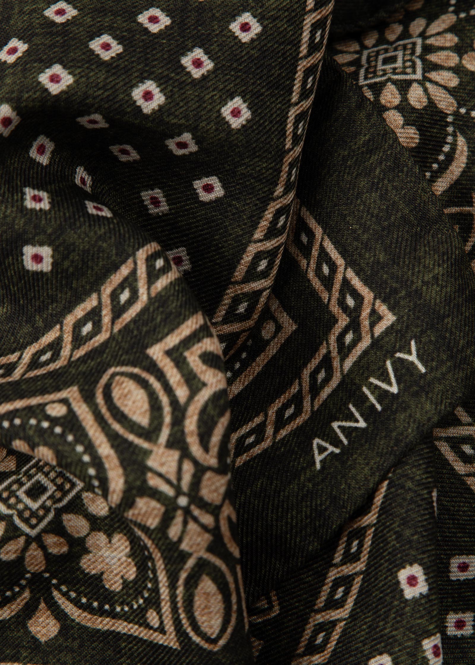 Appearance-An-Ivy-Olive-Green-Flower-Artisan-Cube-Bandana-Scarf-Uld-Wool-Herre-Maend-Men-Groen-Oliven
