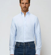 Appearance-An-Ivy-Oxford-Skjorte-Shirt-Herre-Herretoej-Toej-Maend-Men-Oekologisk-Organic-Blaa-Blue-Lyseblaa-Light-Jeans-Business-Kontor-Casual