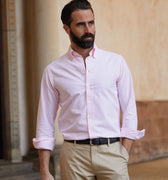 Appearance-An-Ivy-Oxford-Skjorte-Shirt-Herre-Herretoej-Toej-Maend-Men-Oekologisk-Organic-Bright-Pink-Lyseroed