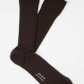 Appearance-An-Ivy-Ribbed-Socks-Red-Sokker-Ribbede-Brun-Brown-Bomuld-Maend-Herre-Stroemper