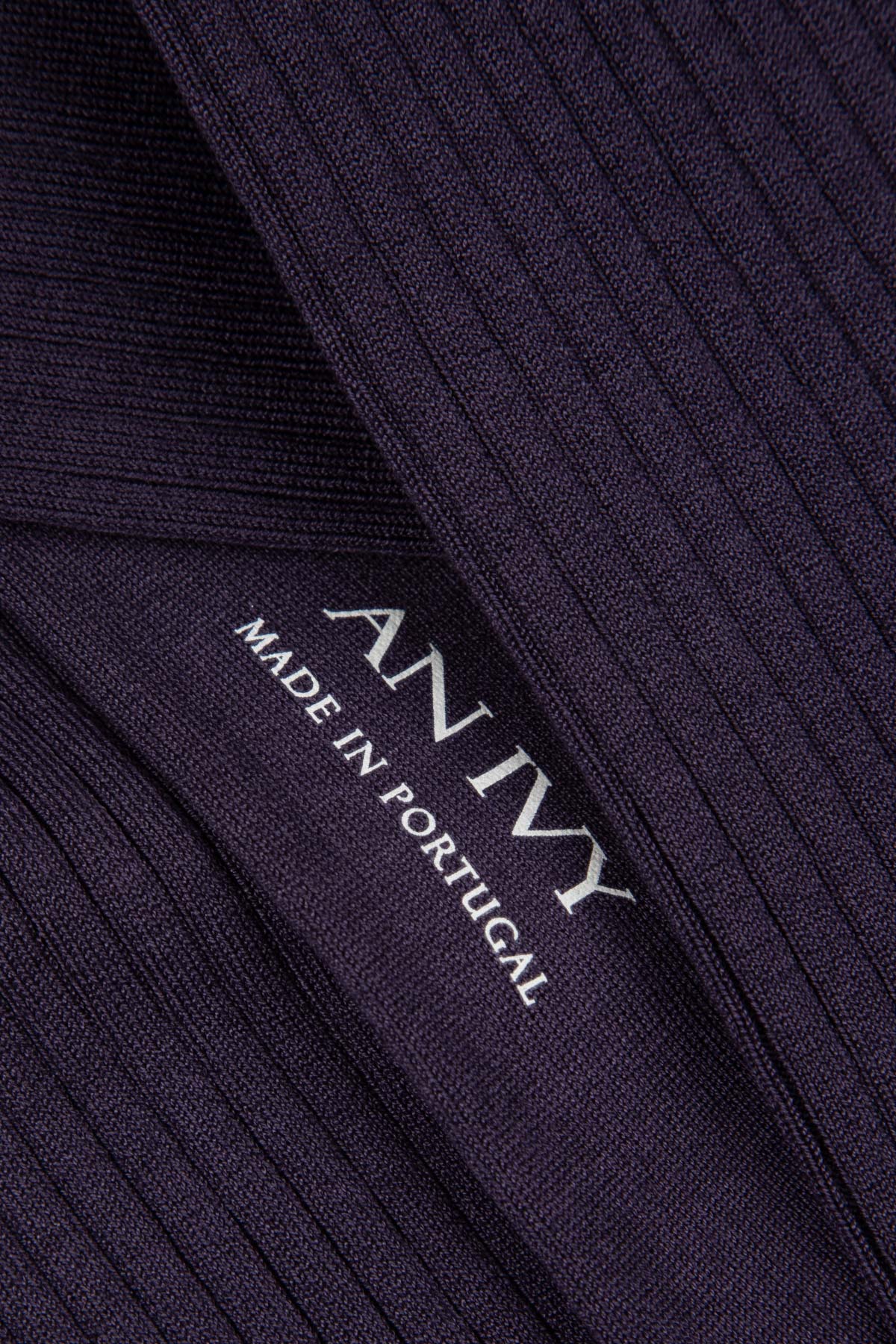 Appearance-An-Ivy-Ribbed-Socks-Purple-Sokker-Ribbede-Lilla-Bomuld-Maend-Herre-Stroemper