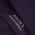 Appearance-An-Ivy-Ribbed-Socks-Purple-Sokker-Ribbede-Lilla-Bomuld-Maend-Herre-Stroemper
