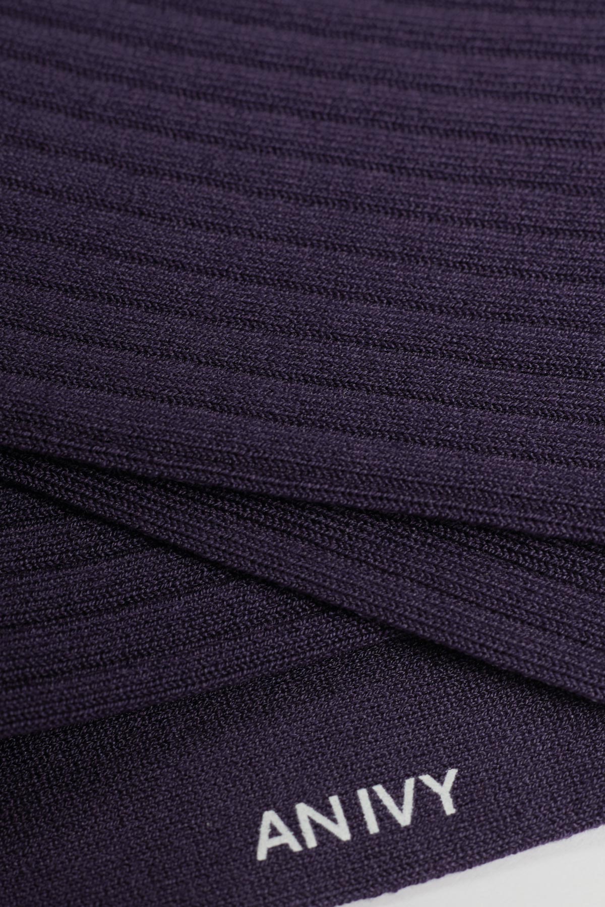 Purple Ribbed Socks