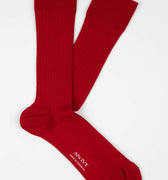 Appearance-An-Ivy-Ribbed-Socks-Red-Roed-Sokker-Ribbede-Bomuld-Maend-Herre-Stroemper