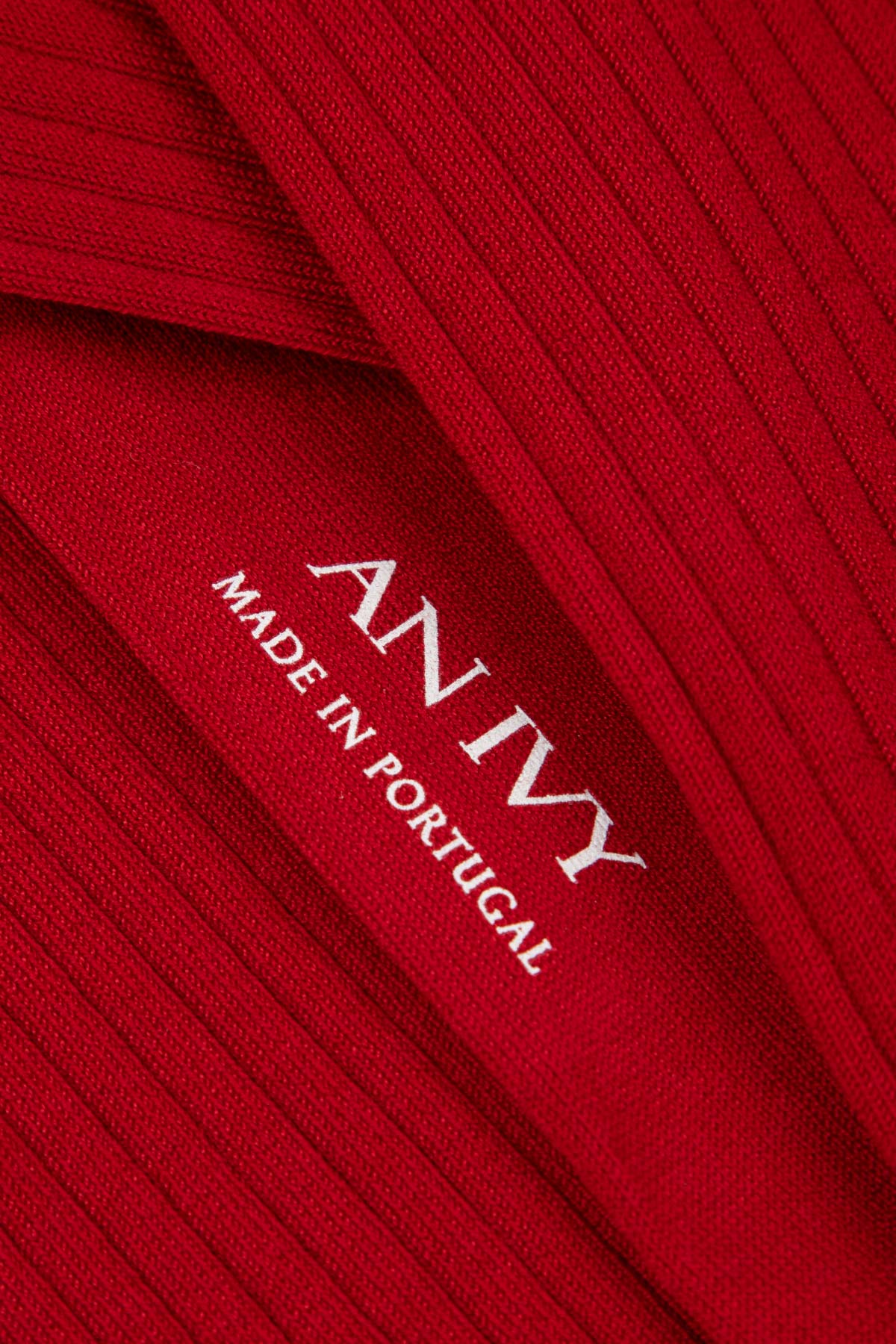 Appearance-An-Ivy-Ribbed-Socks-Red-Roed-Sokker-Ribbede-Bomuld-Maend-Herre-Stroemper