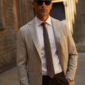 Appearance-An-Ivy-Slips-Tie-Brown-Wool-Uld-Silk-Silke-Brun-Moerkebrun-Herre-Maend-Men-Herretoej-Tekstur-Struktur-Structure-Texture