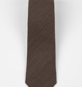 Appearance-An-Ivy-Slips-Tie-Brown-Wool-Uld-Silk-Silke-Brun-Moerkebrun-Herre-Maend-Men-Herretoej-Tekstur-Struktur-Structure-Texture