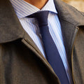 Appearance-An-Ivy-Slips-Tie-Navy-Wool-Uld-Silk-Silke-Blaa-Moerkeblaa-Herre-Maend-Men-Herretoej-Tekstur-Struktur-Structure-Texture