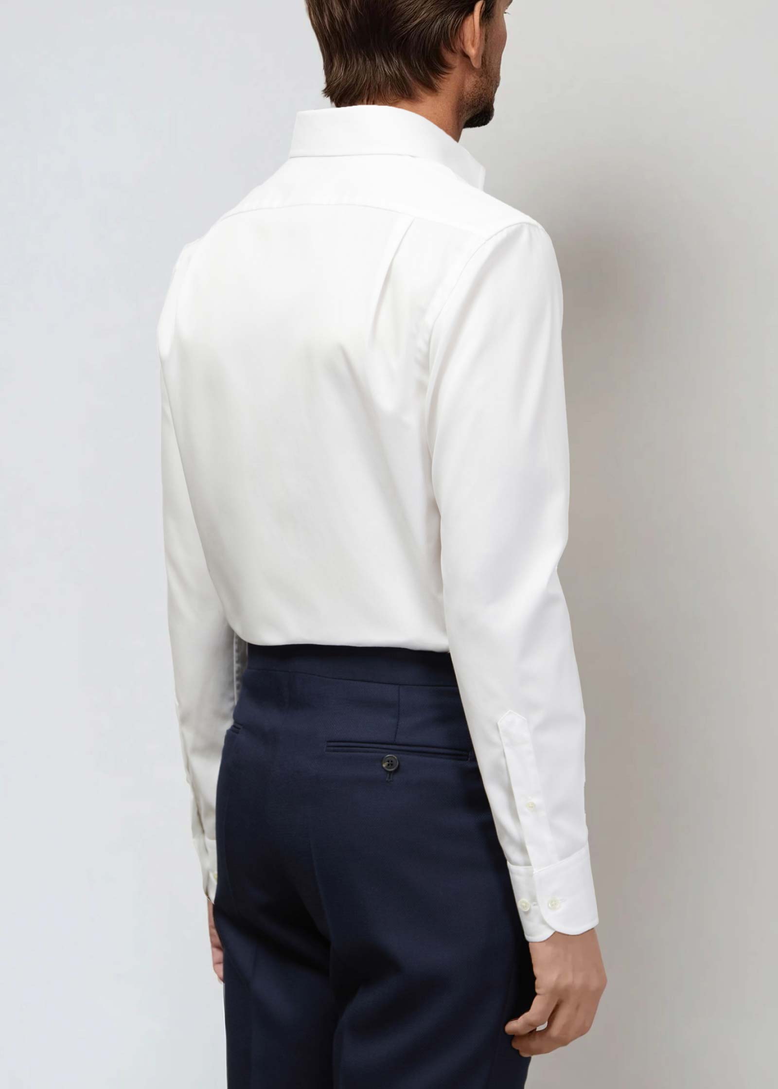 Appearance-An-Ivy-Twill-Dress-Skjorte-Shirt-Herre-Maend-Toej-Herretoej-Cutaway-Bomuld-Business-hvid-white-Bukser-Trouser-kontor-fritid-casual-arbejde