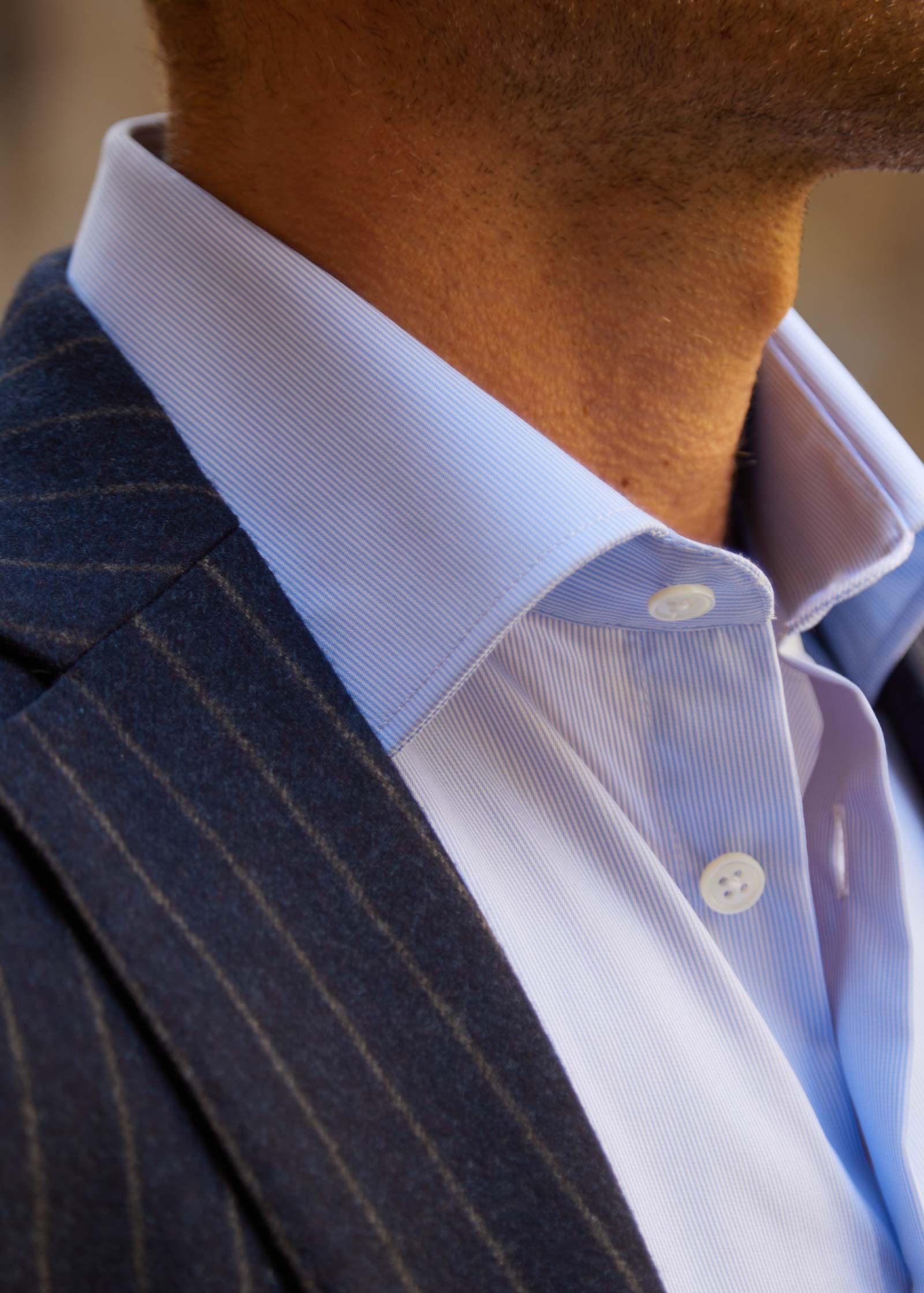 Appearance-An-Ivy-Flannel-Jacket-Blazer-Jakke-Navy-Moerkeblaa-Blaa-Herre-Maend-Men-Unstructured-Wool-Uld-Navy-Blå-Bukser-Chinos-Pullover-Business-Kontor