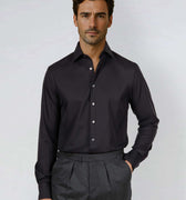 Appearance-An-Ivy-Twill-Dress-Skjorte-Shirt-Herre-Maend-Toej-Herretoej-Cutaway-Bomuld-Business-Black-Sort