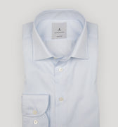 Appearance-An-Ivy-Twill-Dress-Skjorte-Shirt-Herre-Maend-Toej-Herretoej-Cutaway-Bomuld-Business-Lyse-Blaa-Blue-Lyseblaa-Light-Stribet-Striped-Knap-Perlemor