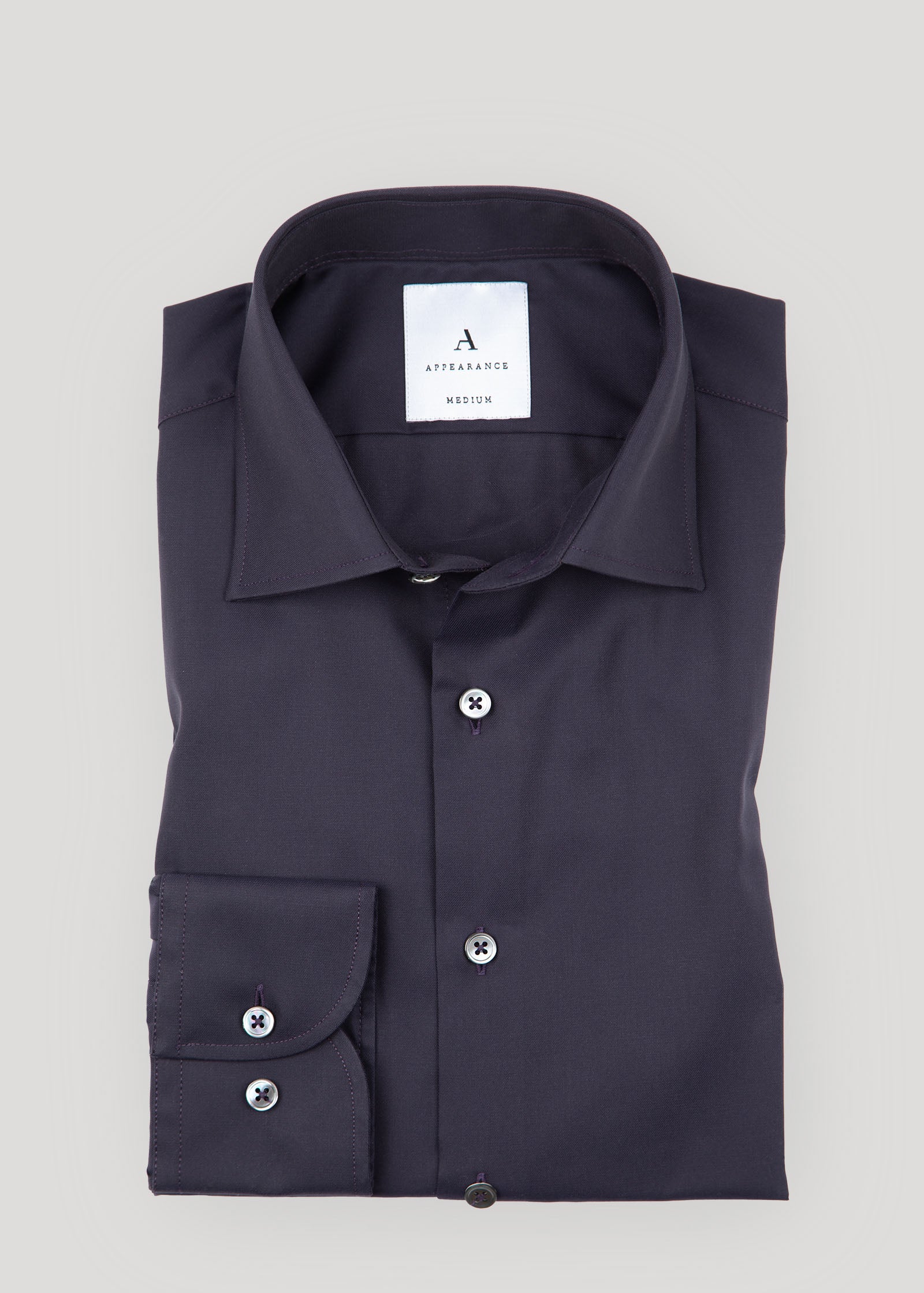 Appearance-An-Ivy-Twill-Dress-Skjorte-Shirt-Herre-Maend-Toej-Herretoej-Cutaway-Bomuld-Business-Navy-Blaa-Dark-Moerkeblaa-Blue-Marine