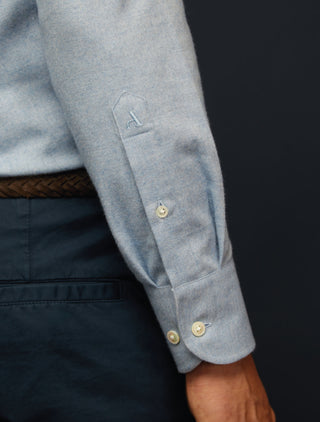 Cashmere-Cotton Shirt, Light Blue