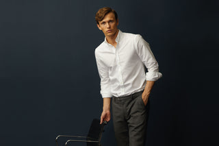 Appearance-Oxford-Shirt-Skjorte-Pure-White-Hvid-Herre-Skjorter-Maend-Toej-Klassisk-Business-Casual