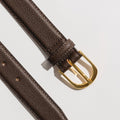 AN IVY Bælter Brown Gold Pebble Grain Leather Belt